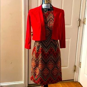 Professional dress w/ cardigan